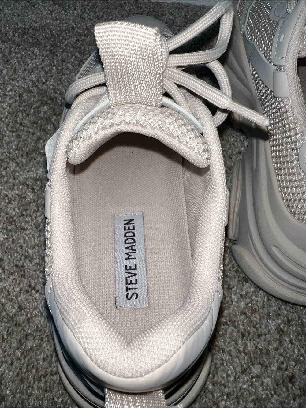 Steve Madden Platform Chunky Sneakers in Light Beige